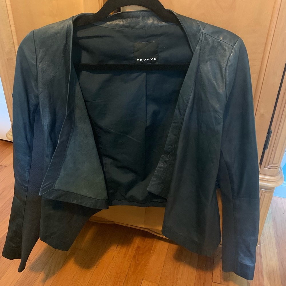 Leather blazer